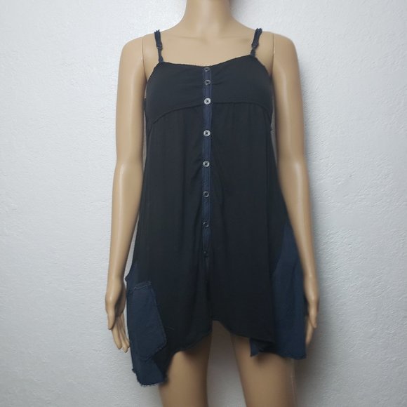We The Free Tops - Free People We The Free Asymmetrical Sleeveless Tunic Mini Dress Tank Top
